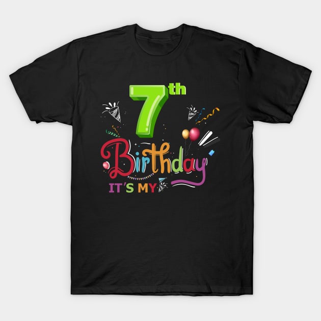 birthday shirt 7 yers girl or boy T-Shirt by samirysf